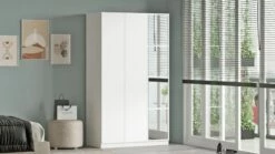 Armoire Robuste Blanche - 100% Mélaminé -EMOB-MEUBLES Ventes 956LCS1707 20 203 f595