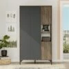 Armoire Locelso | Panneau Mélaminé 18mm | Marron Anthracite