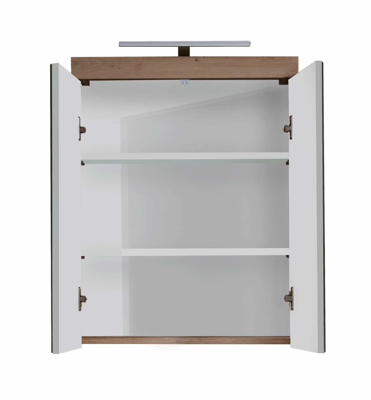 Armoire De Toilette Amanda : Moderne, Facile D'entretien, En Chêne De Tremble Avec éclairage 2 Armoire De Toilette Amanda : Moderne, Facile D'entretien, En Chêne De Tremble Avec éclairage – Image 2