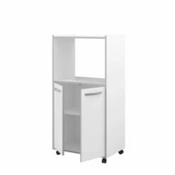 Armoire Pour Micro-ondes Easy 60 Cm, 2 Portes - Blanc/gris -EMOB-MEUBLES Ventes ESSENTIEL 803339 OUV D 20191108003812 ab0a