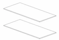 2 Tablettes Supplémentaires Pour Armoire Emily 4 Portes