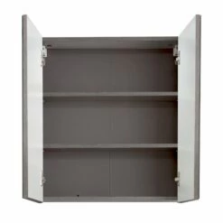 Armoire De Toilette Moderne Et Facile D'entretien - Argent Fumé -EMOB-MEUBLES Ventes Line Skin BD 1898 405 21 frontal geoeffnet Freisteller e4f2