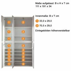 Armoire 6 Portes En Mélamine Blanche Avec Miroir - Moderne Et Facile D'entretien 13 Armoire 6 Portes En Mélamine Blanche Avec Miroir - Moderne Et Facile D'entretien -EMOB-MEUBLES Ventes Mirror GD 1718 911 01 Datenblatt c8c3