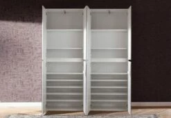 Armoire Combinée Avec Miroir : Moderne, Facile D'entretien, Finition Blanche 12 Armoire Combinée Avec Miroir : Moderne, Facile D'entretien, Finition Blanche -EMOB-MEUBLES Ventes Mirror GD 1718 912 01 frontal geoeffnet 1040