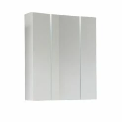 Armoire De Toilette Monte - Moderne, Facile D'entretien, Blanc, 3 Portes