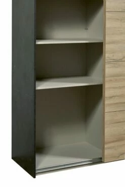 Armoire Nour 188cm Avec Miroir - Chêne/noir -EMOB-MEUBLES Ventes Nora kast 188 detail 4 ec59