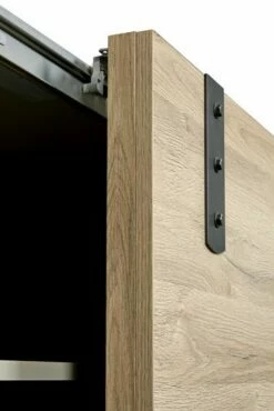 Armoire Nour 188cm Avec Miroir - Chêne/noir -EMOB-MEUBLES Ventes Nora kast 188 detail 6 8f27