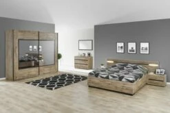 Armoire Anelia 245cm Avec Miroir - Chêne/noir 18 Armoire Anelia 245cm Avec Miroir - Chêne/noir -EMOB-MEUBLES Ventes Olivia 245 80f2