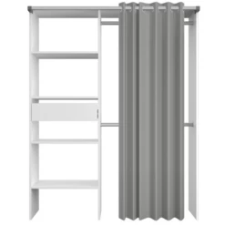 Garde-robe Barit 143cm - Blanc/gris -EMOB-MEUBLES Ventes Ontwerp zonder titel 1 2f91
