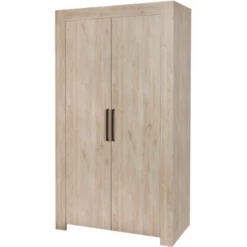 Garde-robe Angie 118cm, 2 Portes - Décor En Chêne