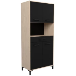 Vaisselier Felicity 80cm, 4 Portes & 1 Tiroir - Naturel/noir 15 Vaisselier Felicity 80cm, 4 Portes & 1 Tiroir - Naturel/noir -EMOB-MEUBLES Ventes Ontwerp zonder titel 2022 01 24T140228.451 3f09