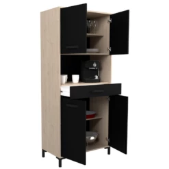 Vaisselier Felicity 80cm, 4 Portes & 1 Tiroir - Naturel/noir 13 Vaisselier Felicity 80cm, 4 Portes & 1 Tiroir - Naturel/noir -EMOB-MEUBLES Ventes Ontwerp zonder titel 2022 01 24T140338.579 cf73