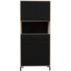 Vaisselier Felicity 80cm, 4 Portes & 1 Tiroir - Naturel/noir 11 Vaisselier Felicity 80cm, 4 Portes & 1 Tiroir - Naturel/noir -EMOB-MEUBLES Ventes Ontwerp zonder titel 2022 01 24T140554.066 afdf