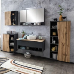 Armoire Toilette Karan 100cm 3 Portes Avec éclairage - Anthracite 12 Armoire Toilette Karan 100cm 3 Portes Avec éclairage - Anthracite -EMOB-MEUBLES Ventes Ontwerp zonder titel 2022 06 21T162938.145 3d00