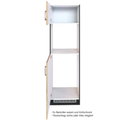 Armoire De Cuisine Pour Réfrigérateur Et Four Sorrella 2 Portes - Chêne/graphite -EMOB-MEUBLES Ventes Ontwerp zonder titel 2022 07 01T085024.350 3b87