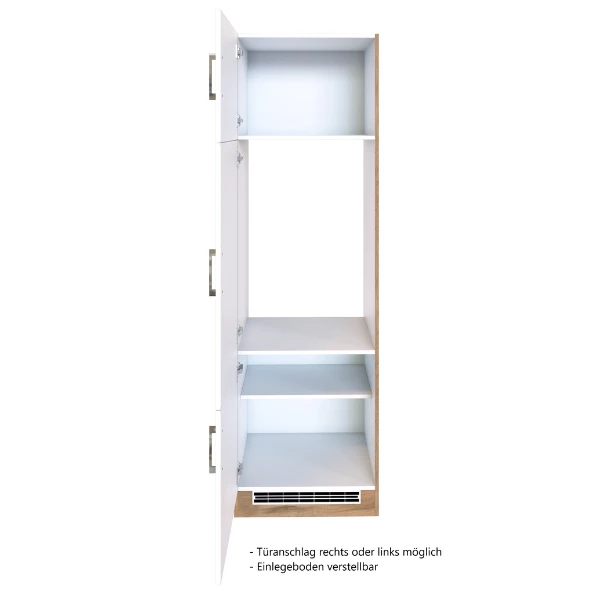 Armoire De Cuisine Pour Réfrigérateur Sorrella 60cm 3 Portes - Blanc/chêne 7 Armoire De Cuisine Pour Réfrigérateur Sorrella 60cm 3 Portes - Blanc/chêne – Image 7