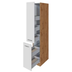 Armoire Apothicaire Sorrella 30cm 2 Tiroirs - Blanc/chêne -EMOB-MEUBLES Ventes Ontwerp zonder titel 2022 07 04T112410.800 208e