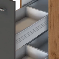 Armoire Apothicaire Sorrella 30cm 2 Tiroirs - Anthracite/chêne -EMOB-MEUBLES Ventes Ontwerp zonder titel 2022 07 04T113330.868 365b