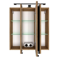 Armoire De Toilette Malvo 60cm 3 Portes Avec éclairage - Chêne 19 Armoire De Toilette Malvo 60cm 3 Portes Avec éclairage - Chêne -EMOB-MEUBLES Ventes Ontwerp zonder titel 2022 07 04T131638.975 a1b0