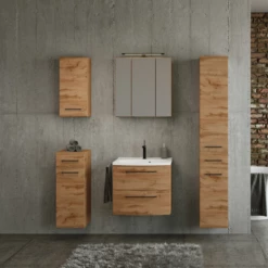 Armoire De Toilette Malvo 60cm 3 Portes Avec éclairage - Chêne 12 Armoire De Toilette Malvo 60cm 3 Portes Avec éclairage - Chêne -EMOB-MEUBLES Ventes Ontwerp zonder titel 2022 07 04T132147.461 38ea