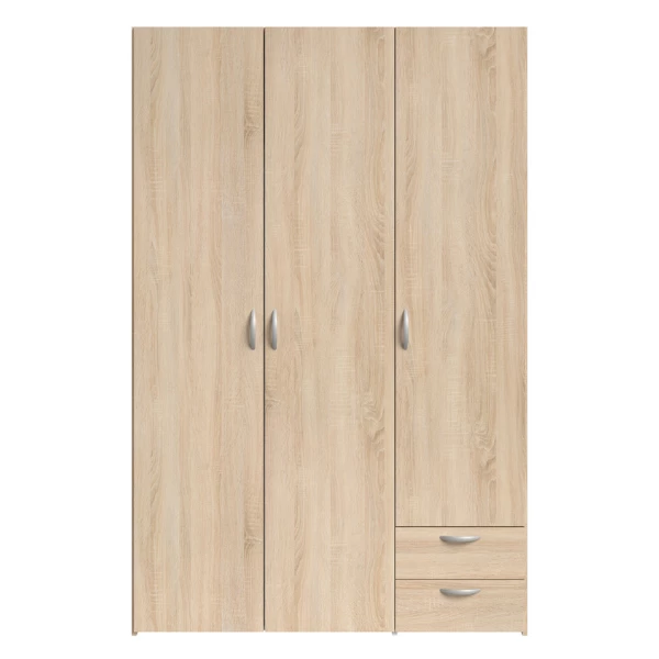 Armoire De Rangement Salvador 3 Portes & 2 Tiroirs - Chêne Sonoma 9 Armoire De Rangement Salvador 3 Portes & 2 Tiroirs - Chêne Sonoma – Image 9