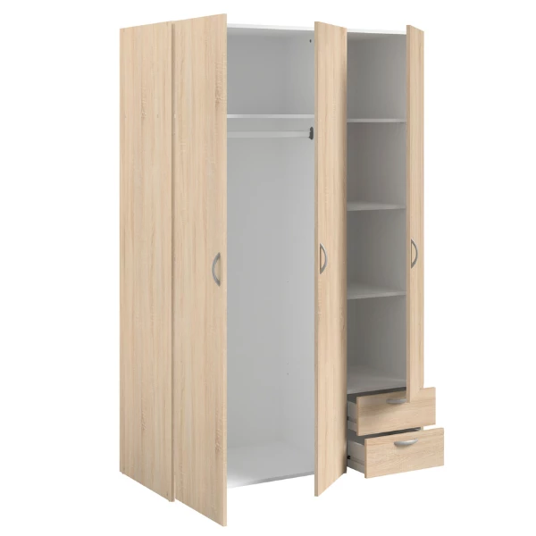 Armoire De Rangement Salvador 3 Portes & 2 Tiroirs - Chêne Sonoma 8 Armoire De Rangement Salvador 3 Portes & 2 Tiroirs - Chêne Sonoma – Image 8