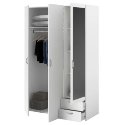 Armoire De Rangement Salvador Miroir, 3 Portes & 2 Tiroirs - Blanc 13 Armoire De Rangement Salvador Miroir, 3 Portes & 2 Tiroirs - Blanc -EMOB-MEUBLES Ventes Ontwerp zonder titel 2022 10 27T102304.288 e460