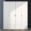 Armoire De Rangement Salvador 4 Portes & 2 Tiroirs - Blanc
