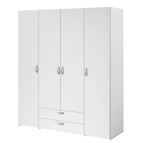 Armoire De Rangement Salvador 4 Portes & 2 Tiroirs - Blanc 10 Armoire De Rangement Salvador 4 Portes & 2 Tiroirs - Blanc – Image 10