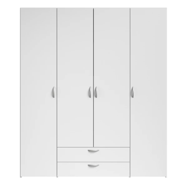 Armoire De Rangement Salvador 4 Portes & 2 Tiroirs - Blanc 9 Armoire De Rangement Salvador 4 Portes & 2 Tiroirs - Blanc – Image 9