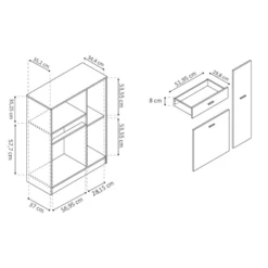 Armoire Pour Micro-ondes Inga-blanc/gris -EMOB-MEUBLES Ventes Ontwerp zonder titel 2022 12 22T144228.907 e851