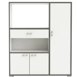 Armoire à Micro-ondes Zira-blanc Mat