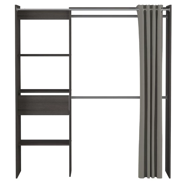 Armoire Extensible Boutique 114/168 Cm-chêne Vulcano 4 Armoire Extensible Boutique 114/168 Cm-chêne Vulcano – Image 4