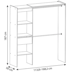 Armoire Extensible Boutique 114/168 Cm-chêne Kronberg -EMOB-MEUBLES Ventes Ontwerp zonder titel 2023 04 04T110300.992 1 9f3c