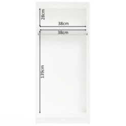 Armoire Rhea, 2 Portes Tournantes, 1 étagère Et 1 Tringle-blanc -EMOB-MEUBLES Ventes Ontwerp zonder titel 2023 04 19T132502.926 1 fcfc