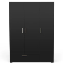 Armoire Livia 3 Portes Tournantes, 1 Tringle, 4 étagères Et 1 Tiroir-chêne Kronberg/noir Mat 11 Armoire Livia 3 Portes Tournantes, 1 Tringle, 4 étagères Et 1 Tiroir-chêne Kronberg/noir Mat -EMOB-MEUBLES Ventes Ontwerp zonder titel 2023 05 02T154953.578 d2f1
