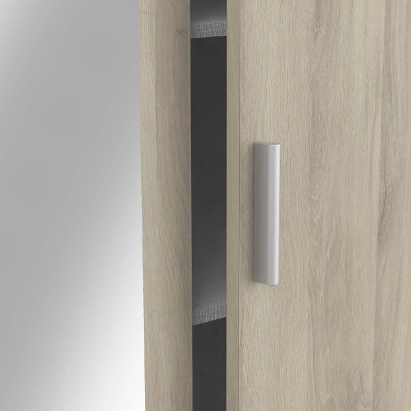 Armoire Prya 3 Portes Tournantes, 4 étagères Et 1 Tringle-Chêne Kronberg 2 Armoire Prya 3 Portes Tournantes, 4 étagères Et 1 Tringle-Chêne Kronberg – Image 2