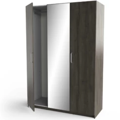 Armoire Richy 3 Portes Tournantes, 1 Tringle Et 4 étagères-Chêne Waterford -EMOB-MEUBLES Ventes Ontwerp zonder titel 2023 05 09T135713.457 70b9