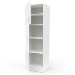 Armoire à Provisions Sofie 204 Cm De Haut 2 Portes Tournantes Et 4 étagères-blanc Mat -EMOB-MEUBLES Ventes Ontwerp zonder titel 2023 05 11T090827.335 d110