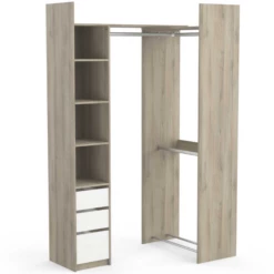 Armoire Modulable Swift 3 Tringles, 3 étagères, 1 Porte-chaussures, 1 étagère à Chapeaux Et 3 Tiroirs-Chêne Kronberg/blanc Mat 14 Armoire Modulable Swift 3 Tringles, 3 étagères, 1 Porte-chaussures, 1 étagère à Chapeaux Et 3 Tiroirs-Chêne Kronberg/blanc Mat -EMOB-MEUBLES Ventes Ontwerp zonder titel 2023 05 11T103553.184 dffc