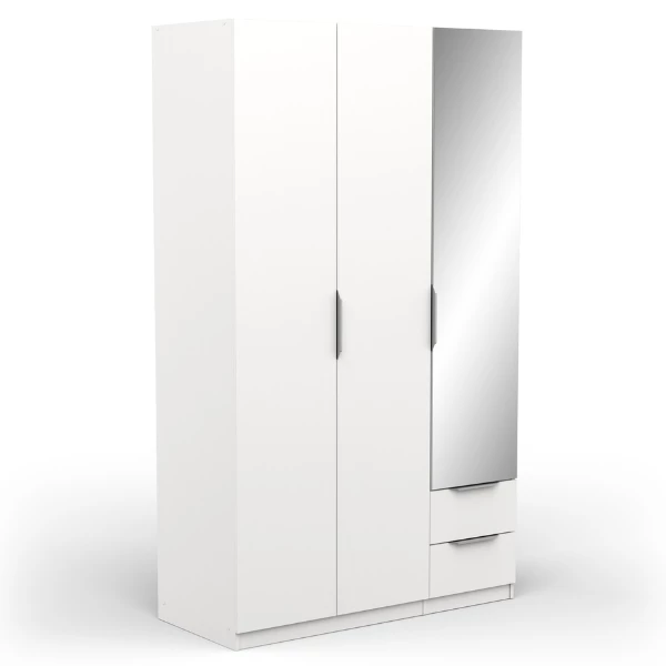 Armoire Spectre 120cm Avec Miroir - Blanc Mat 6 Armoire Spectre 120cm Avec Miroir - Blanc Mat – Image 6