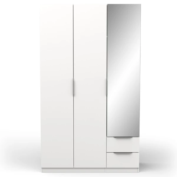 Armoire Spectre 120cm Avec Miroir - Blanc Mat 5 Armoire Spectre 120cm Avec Miroir - Blanc Mat – Image 5