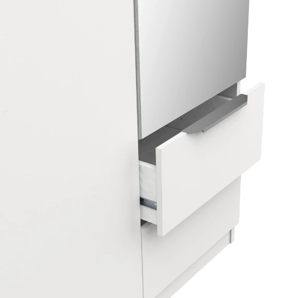 Armoire Spectre 120cm Avec Miroir - Blanc Mat 2 Armoire Spectre 120cm Avec Miroir - Blanc Mat – Image 2