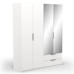 Armoire Spectre 157cm Avec Miroir - Blanc Mat -EMOB-MEUBLES Ventes Ontwerp zonder titel 2023 06 09T102545.877 aa06