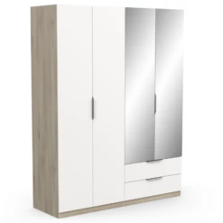 Armoire Spectre 157cm Avec Miroir - Blanc Mat/chêne 11 Armoire Spectre 157cm Avec Miroir - Blanc Mat/chêne -EMOB-MEUBLES Ventes Ontwerp zonder titel 2023 06 09T104525.143 15e7