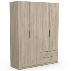 Armoire Spectre 157cm 4 Portes & 2 Tiroirs - Chêne 11 Armoire Spectre 157cm 4 Portes & 2 Tiroirs - Chêne -EMOB-MEUBLES Ventes Ontwerp zonder titel 2023 06 09T112037.445 8244