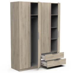 Armoire Spectre 157cm 4 Portes & 2 Tiroirs - Chêne 8 Armoire Spectre 157cm 4 Portes & 2 Tiroirs - Chêne -EMOB-MEUBLES Ventes Ontwerp zonder titel 2023 06 09T112205.954 cea2