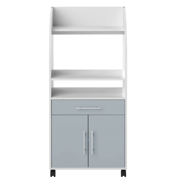 Armoire D'appoint Jeanine Pour Four à Micro-ondes - Blanc/gris Celadon 8 Armoire D'appoint Jeanine Pour Four à Micro-ondes - Blanc/gris Celadon – Image 8