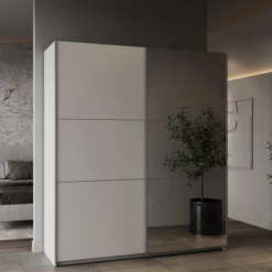 Penderie Spectre 178cm Avec Portes Coulissantes Et Miroir - Blanc Mat 14 Penderie Spectre 178cm Avec Portes Coulissantes Et Miroir - Blanc Mat -EMOB-MEUBLES Ventes Ontwerp zonder titel 2023 10 02T131841.209 28c2
