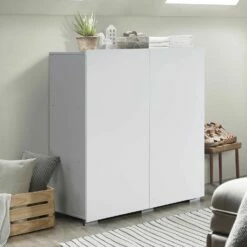 Commode Rochus 100cm Avec 2 Portes - Blanc